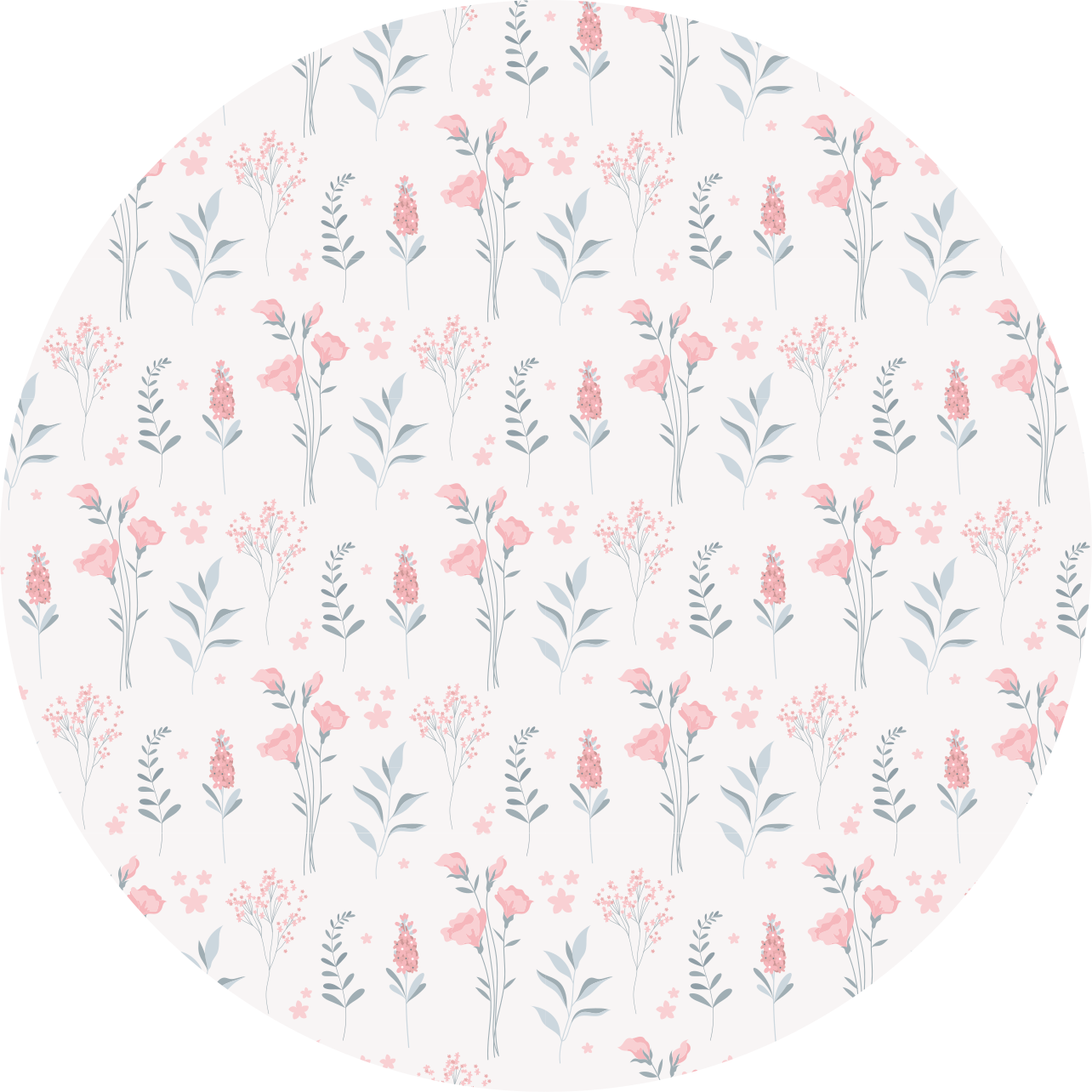 Floral Patterned Composition flower vinyl rug - TenStickers