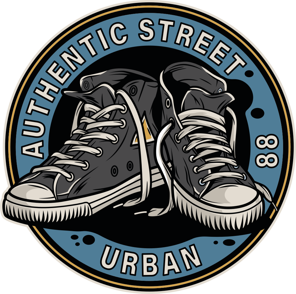 Street style sneakers teenager vinyl rug - TenStickers