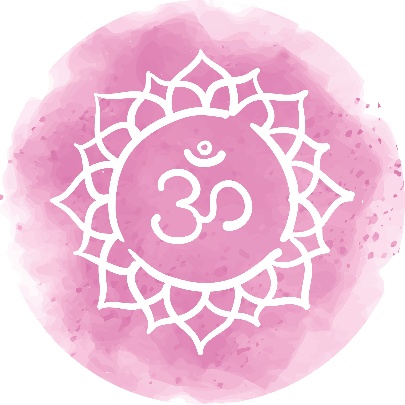 Pink Lotus Symbol mandala vinyl rug - TenStickers