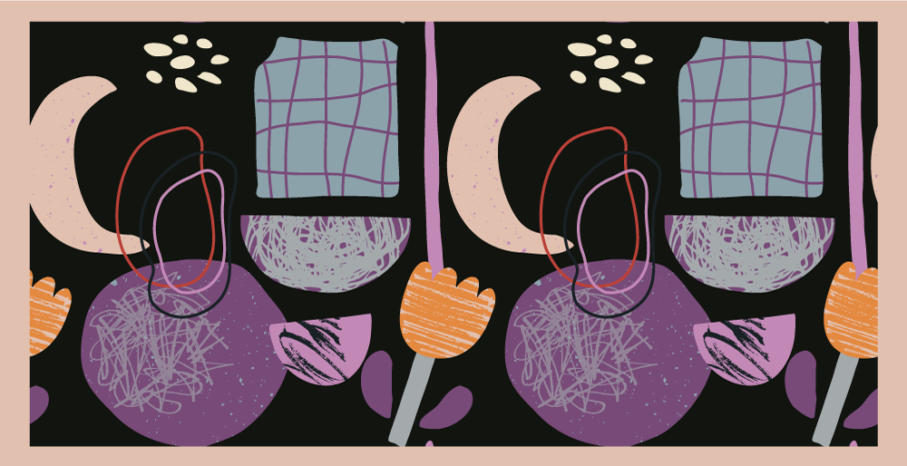 Night geometric elements modern vinyl rug - TenStickers