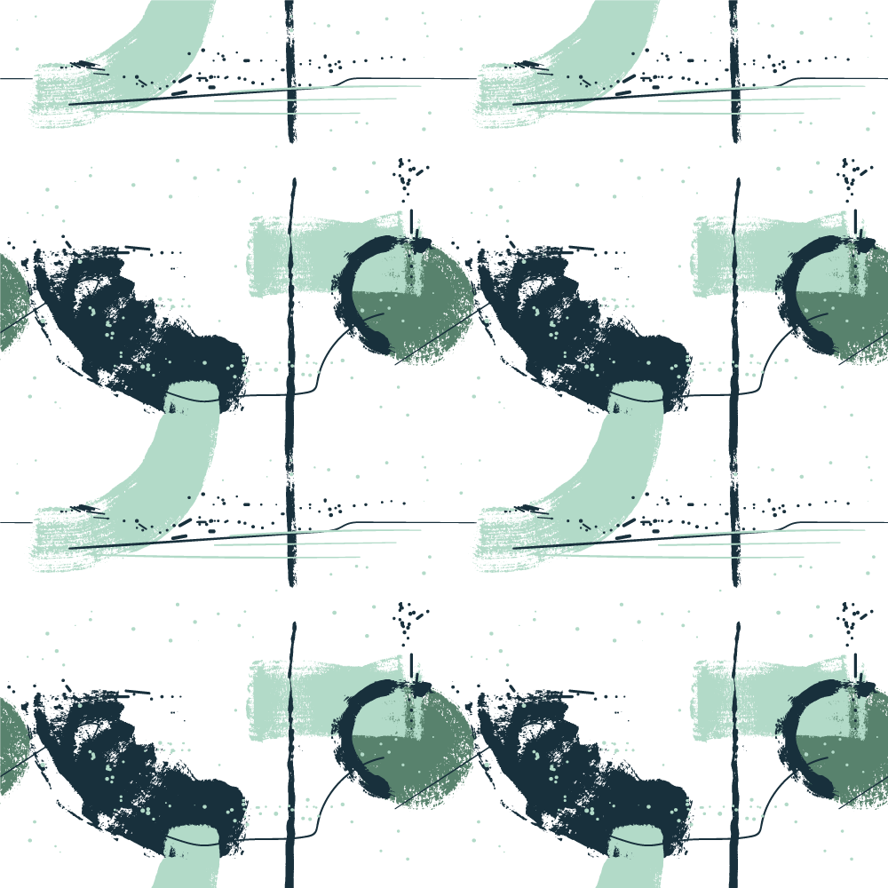 Abstract green strokes minimalist vinyl rug - TenStickers