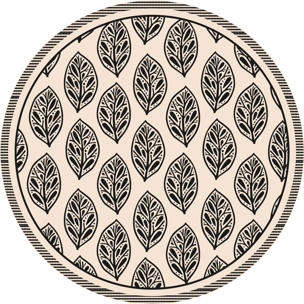 Leaf Pattern nature vinyl rug - TenStickers