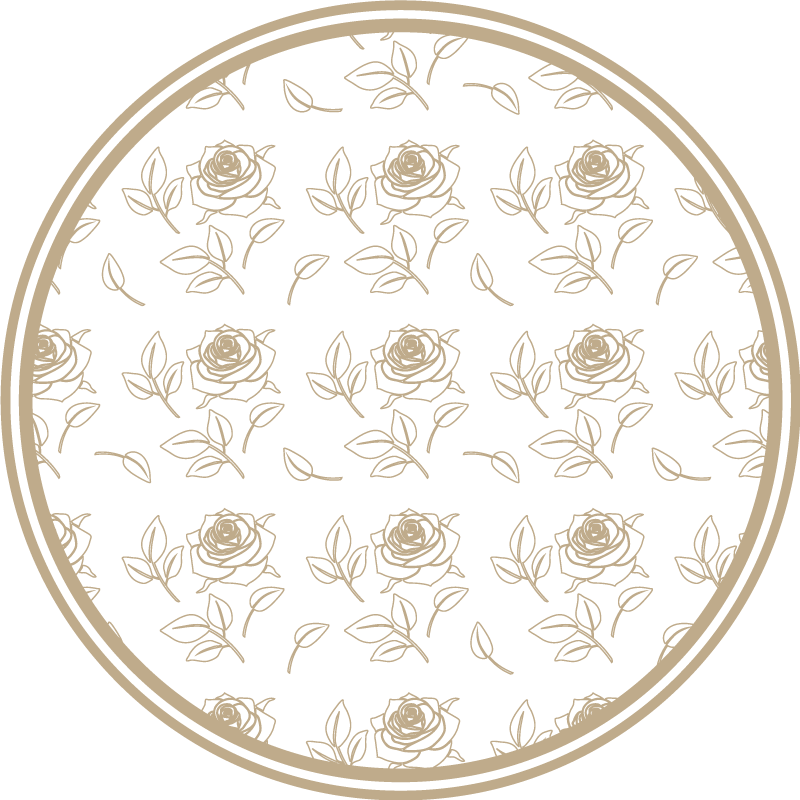 Rose Floral Arrangement flower vinyl rug - TenStickers