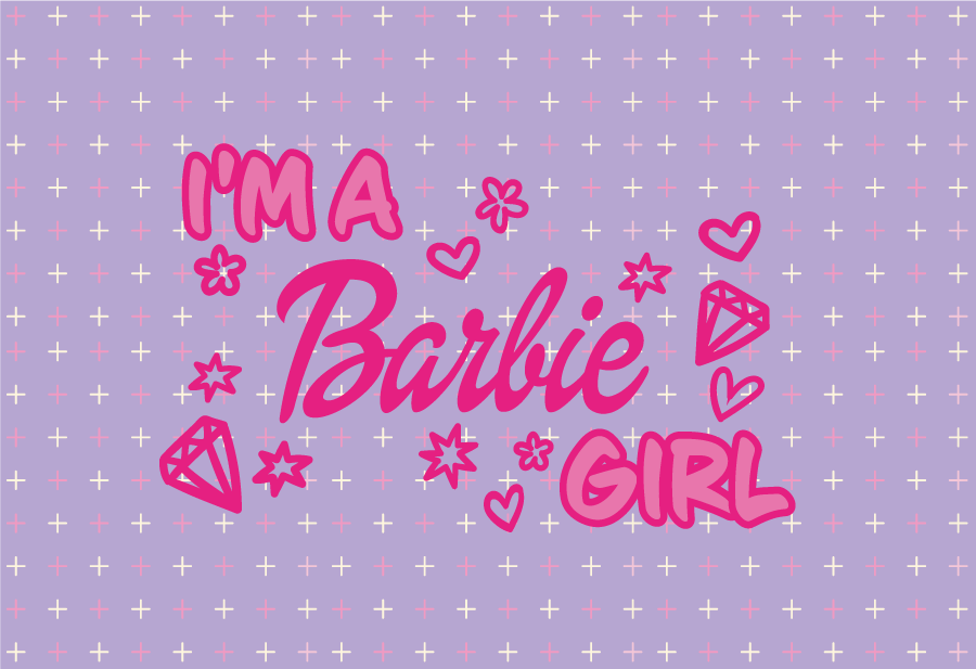 Im a barbie girl quote custom rug - TenStickers