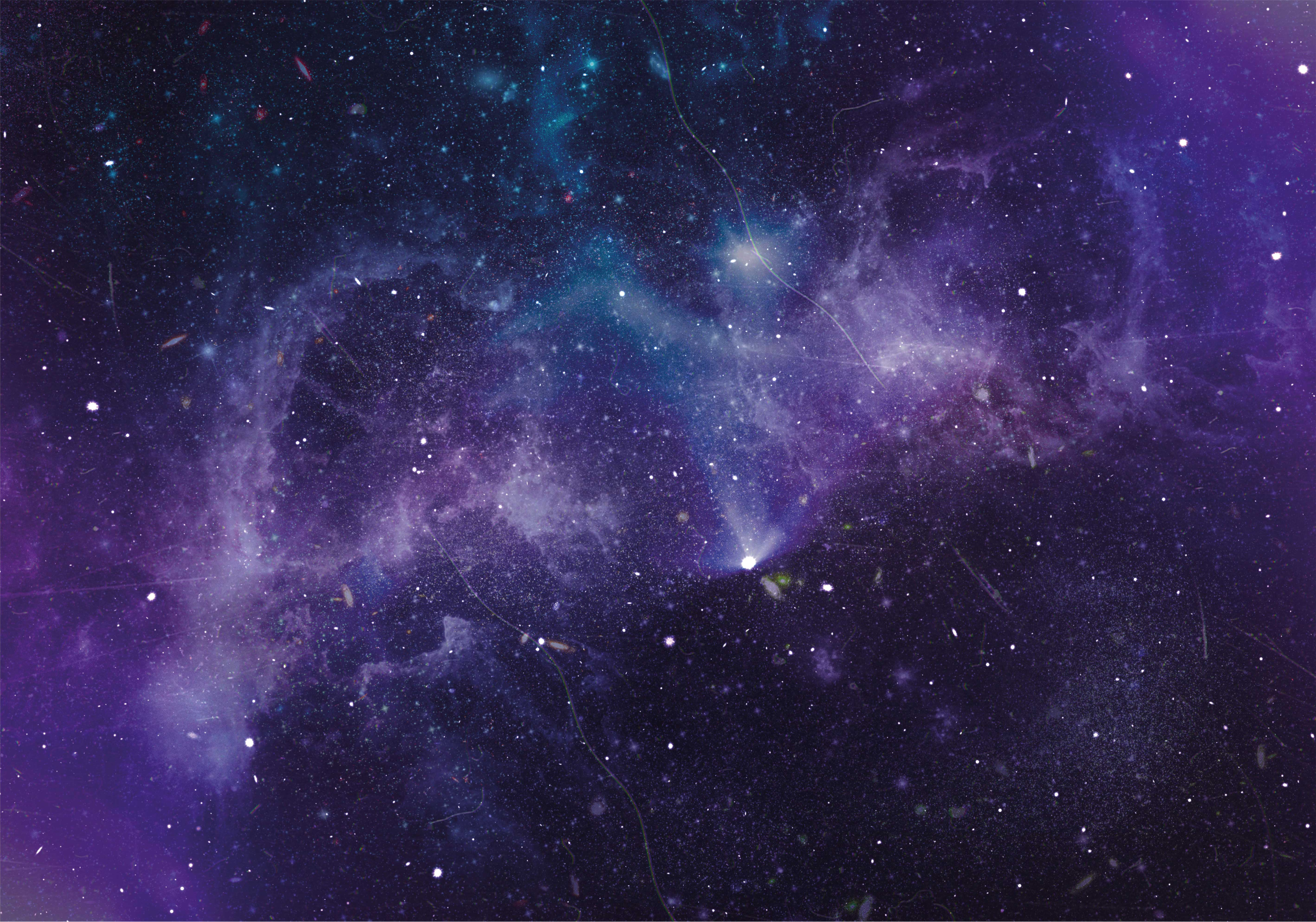 Cosmic Galaxy Scene star vinyl rug - TenStickers