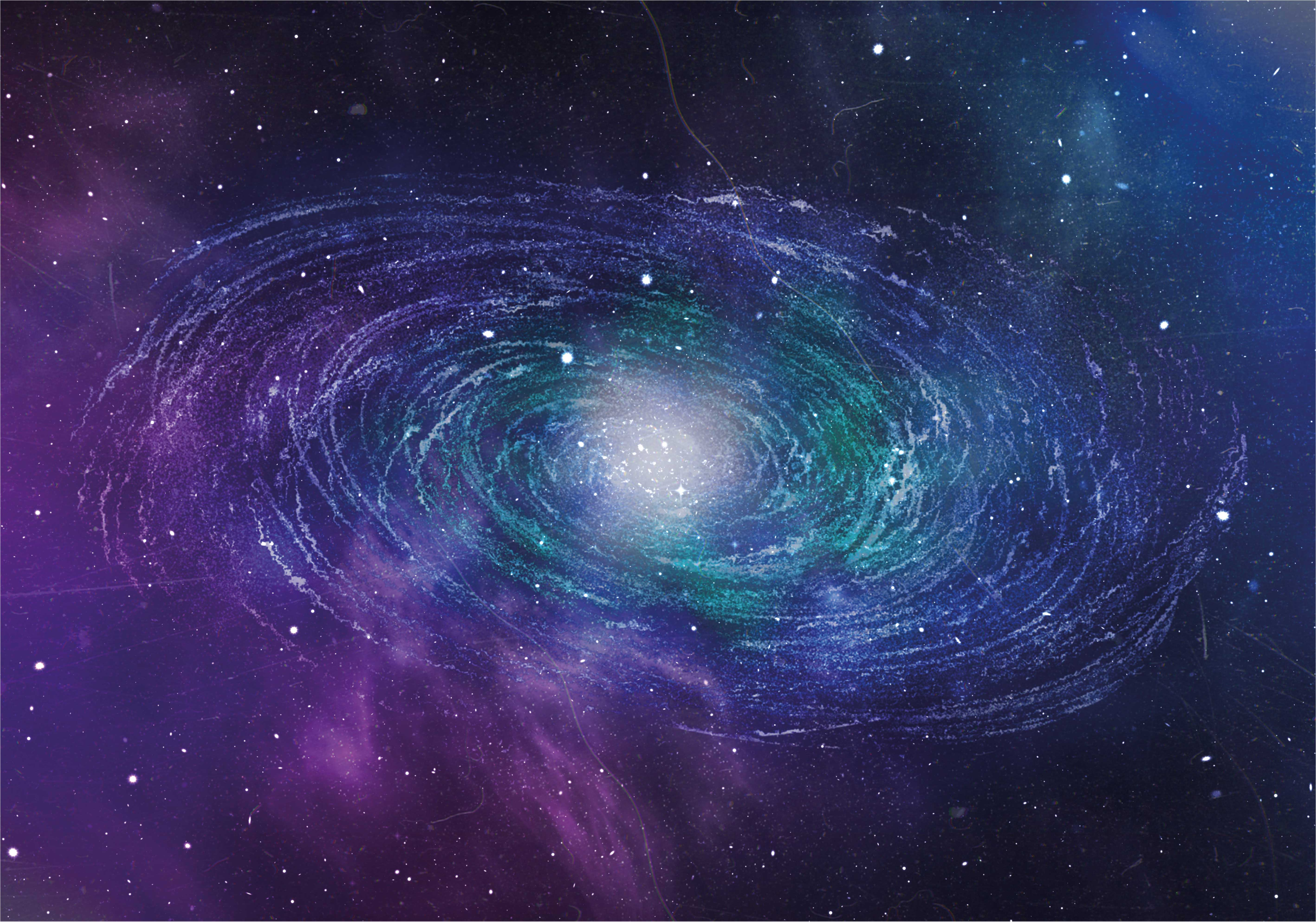 Galactic Swirl Pattern star vinyl rug - TenStickers