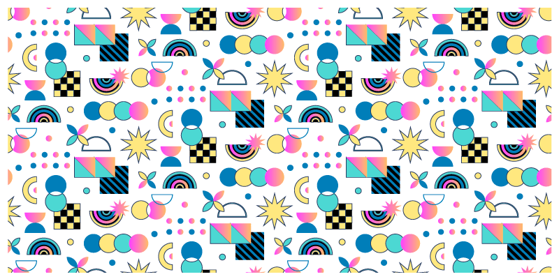 Lively elements geometric vinyl rug - TenStickers