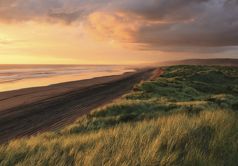 Sunset Beachscape nature vinyl rug - TenStickers