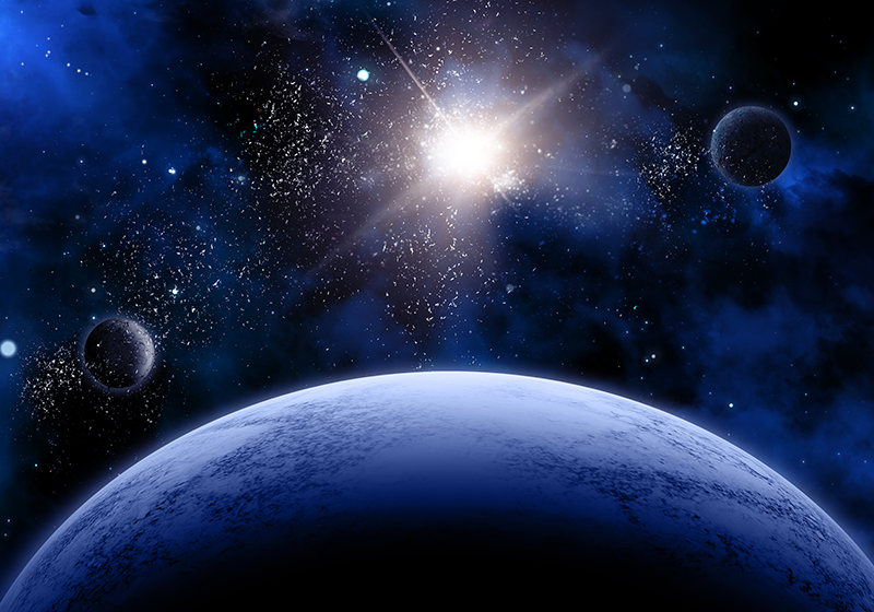 Cosmic starry scene vinyl rug - TenStickers