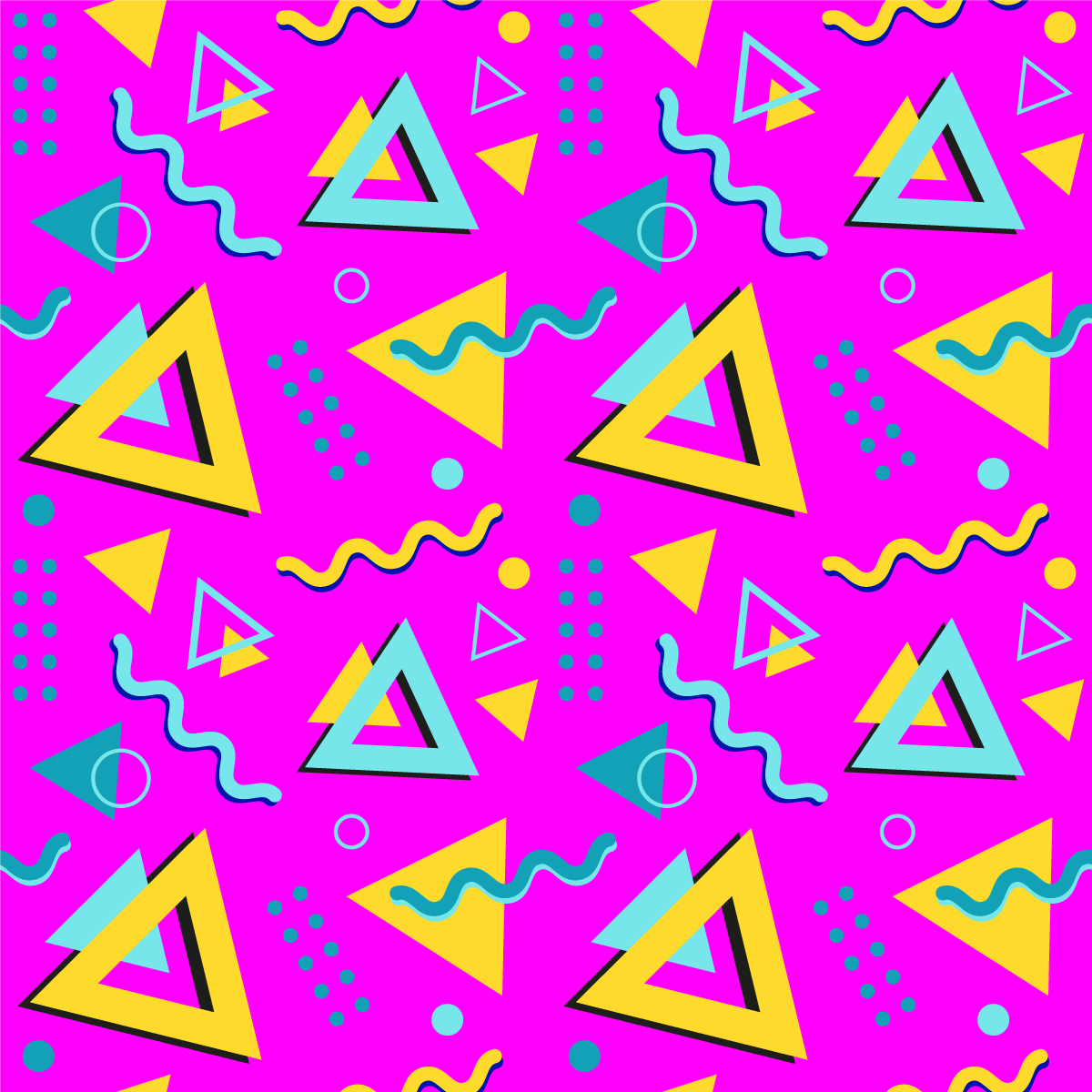 Memphis retro 80 vintage rug - TenStickers