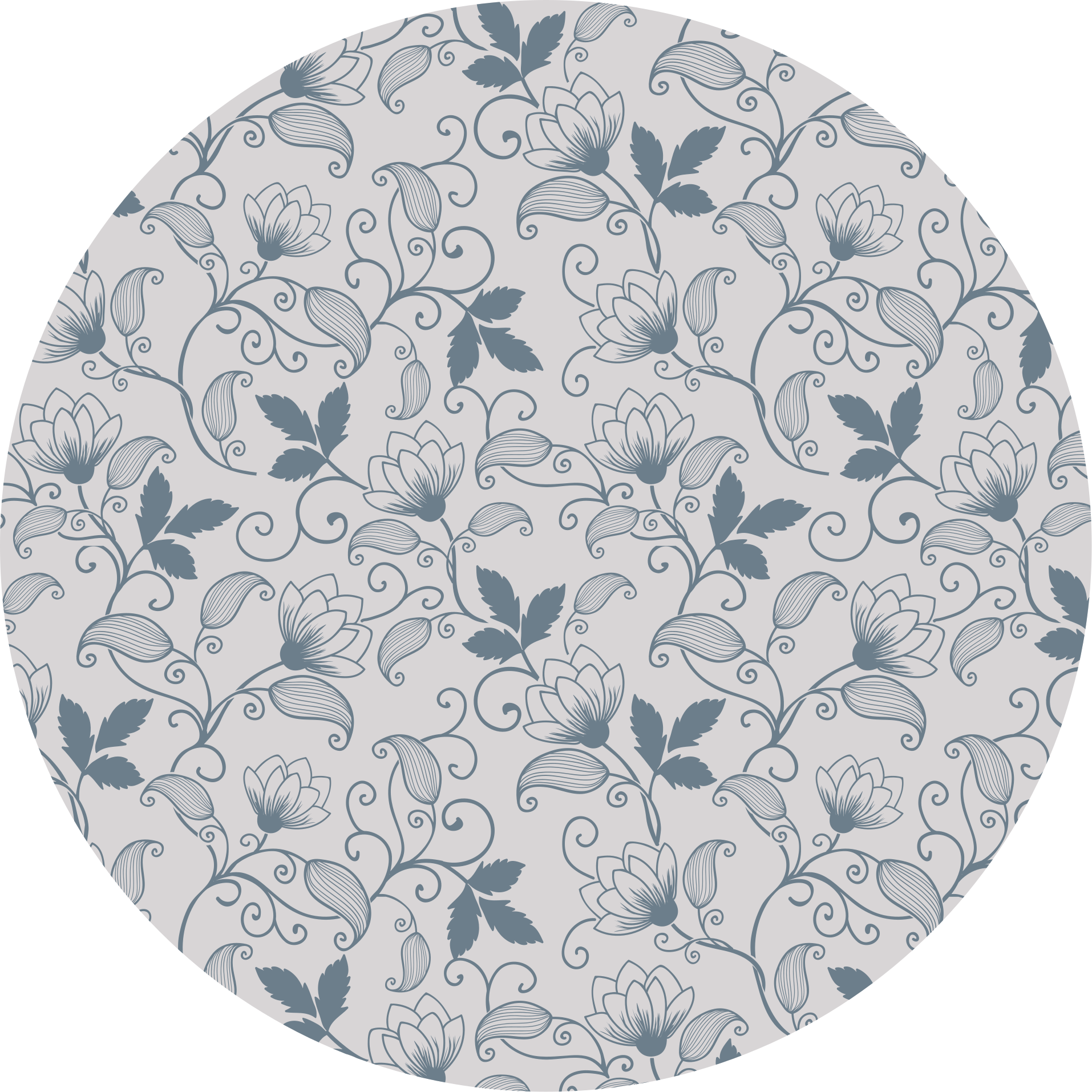 Floral serenity bathroom vinyl rug - TenStickers