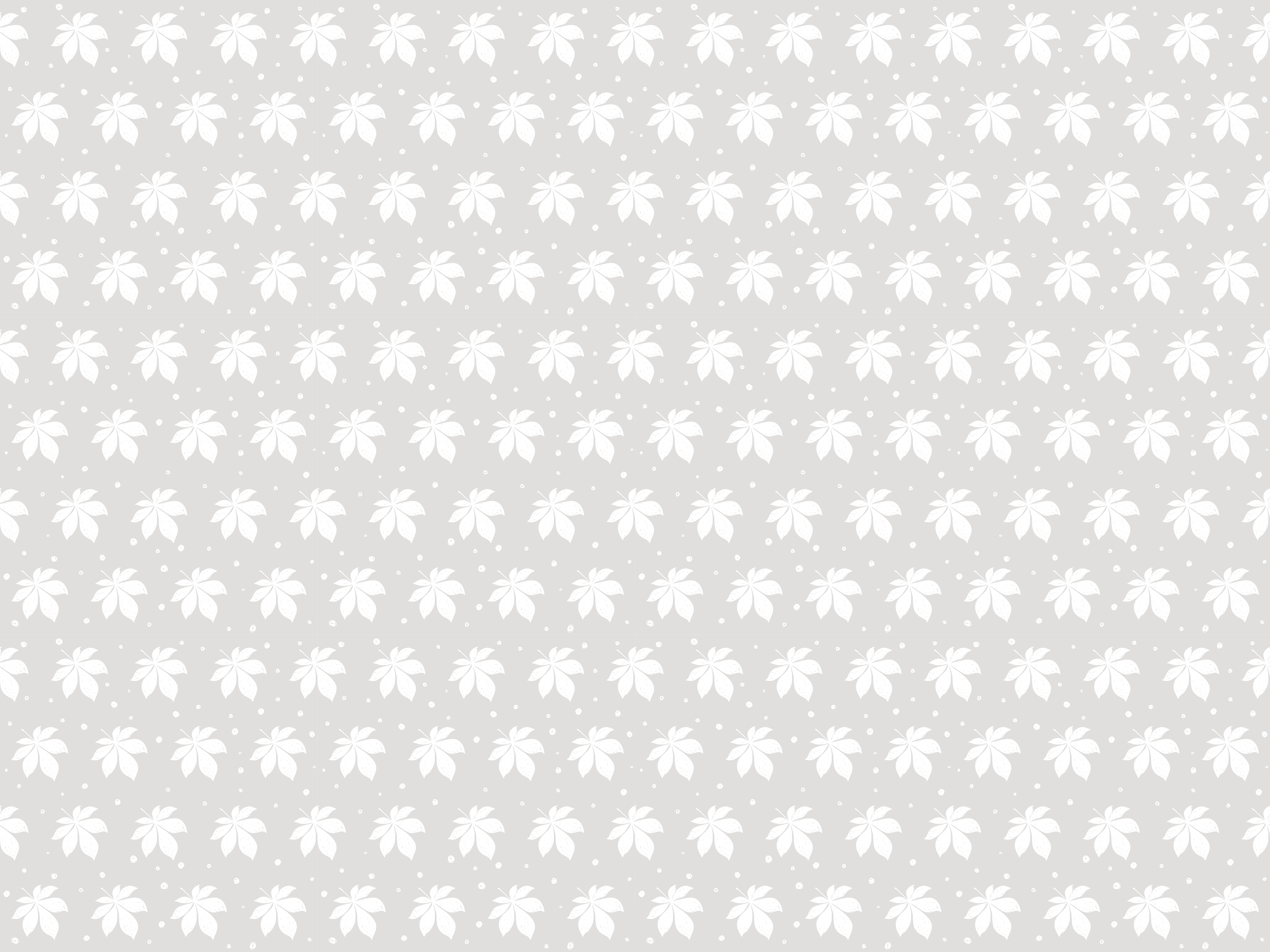 Delicate Botanical Element flower vinyl rug - TenStickers