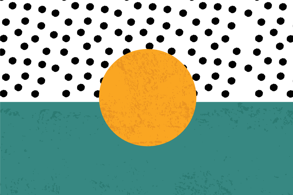 Circle and Dots minimalist vinyl rug - TenStickers