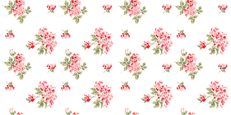 Shabby Chic with vertical pink lines floral rug - TenStickers