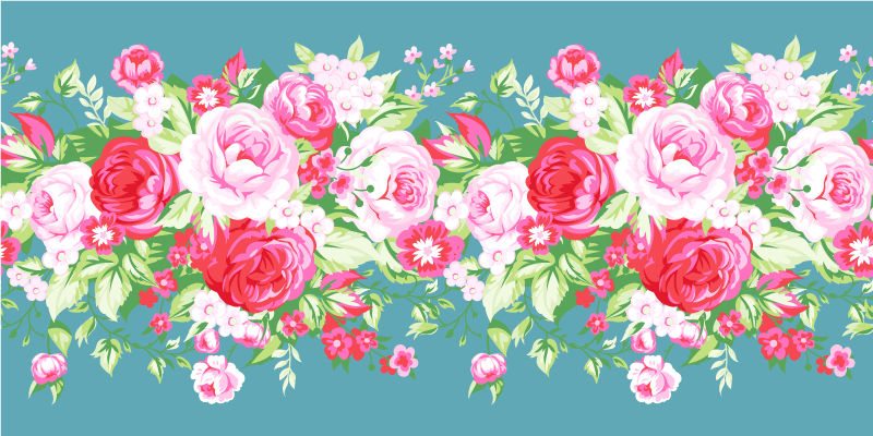 Floral Blossom Array carpet roses - TenStickers