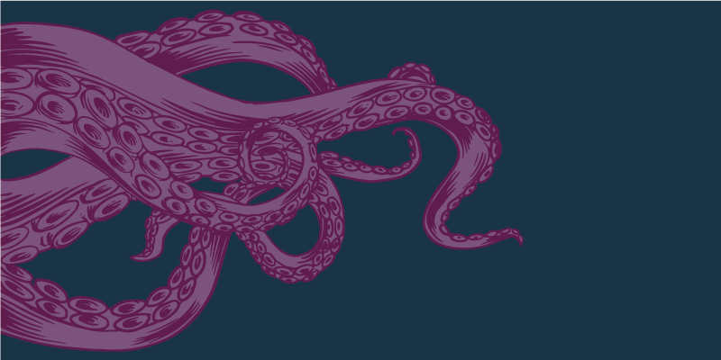 Purple octopus tentacle sea bedroom rug - TenStickers