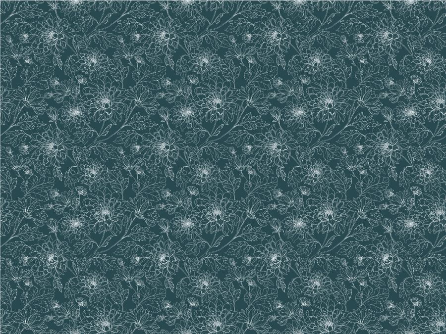 Botanical Pattern Overlay flower vinyl rug - TenStickers