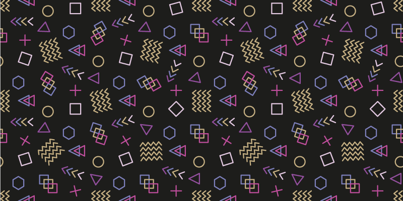 Colorful doodles 80s pattern vintage rug - TenStickers