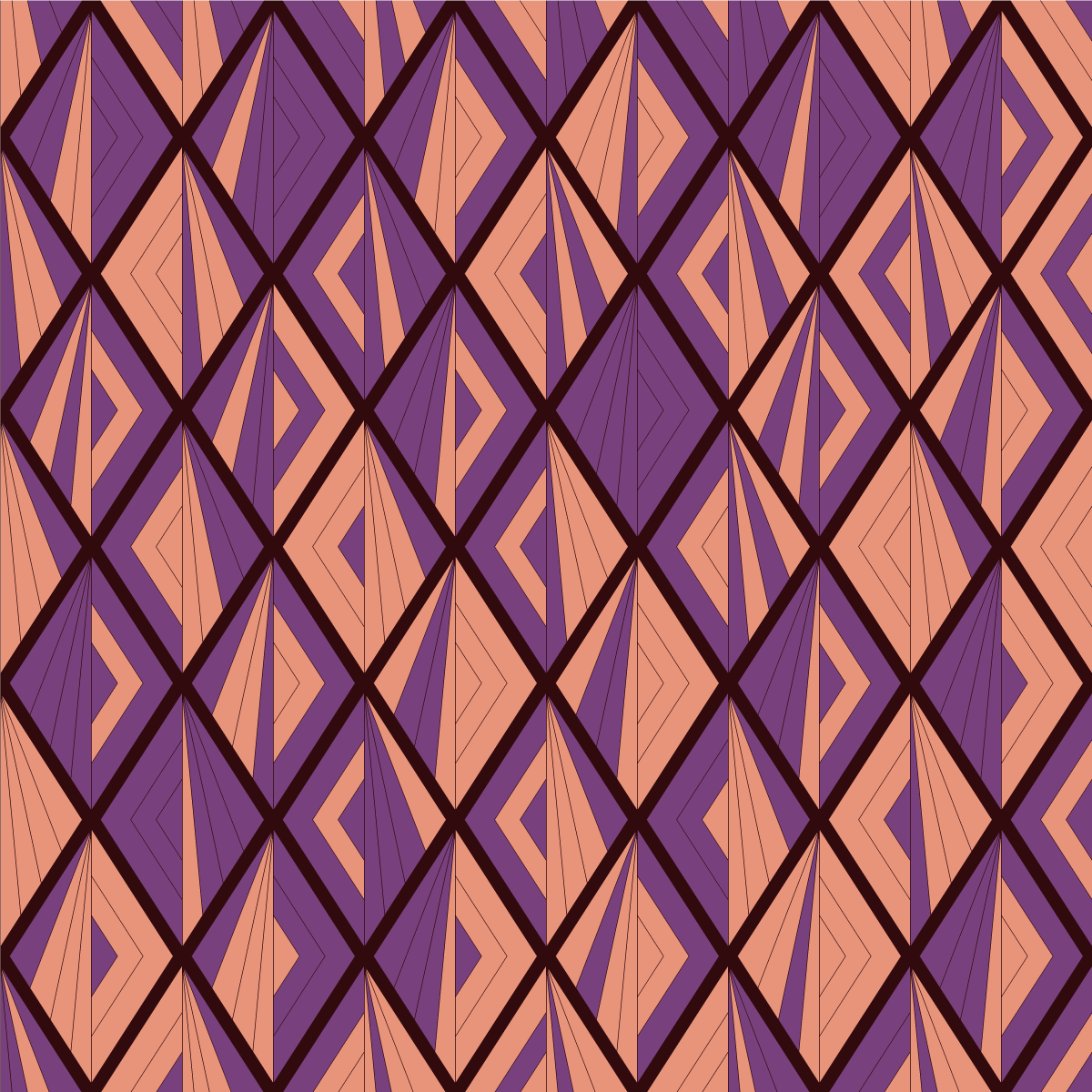 Geometric vinyl rug in harmony of patterns - TenStickers