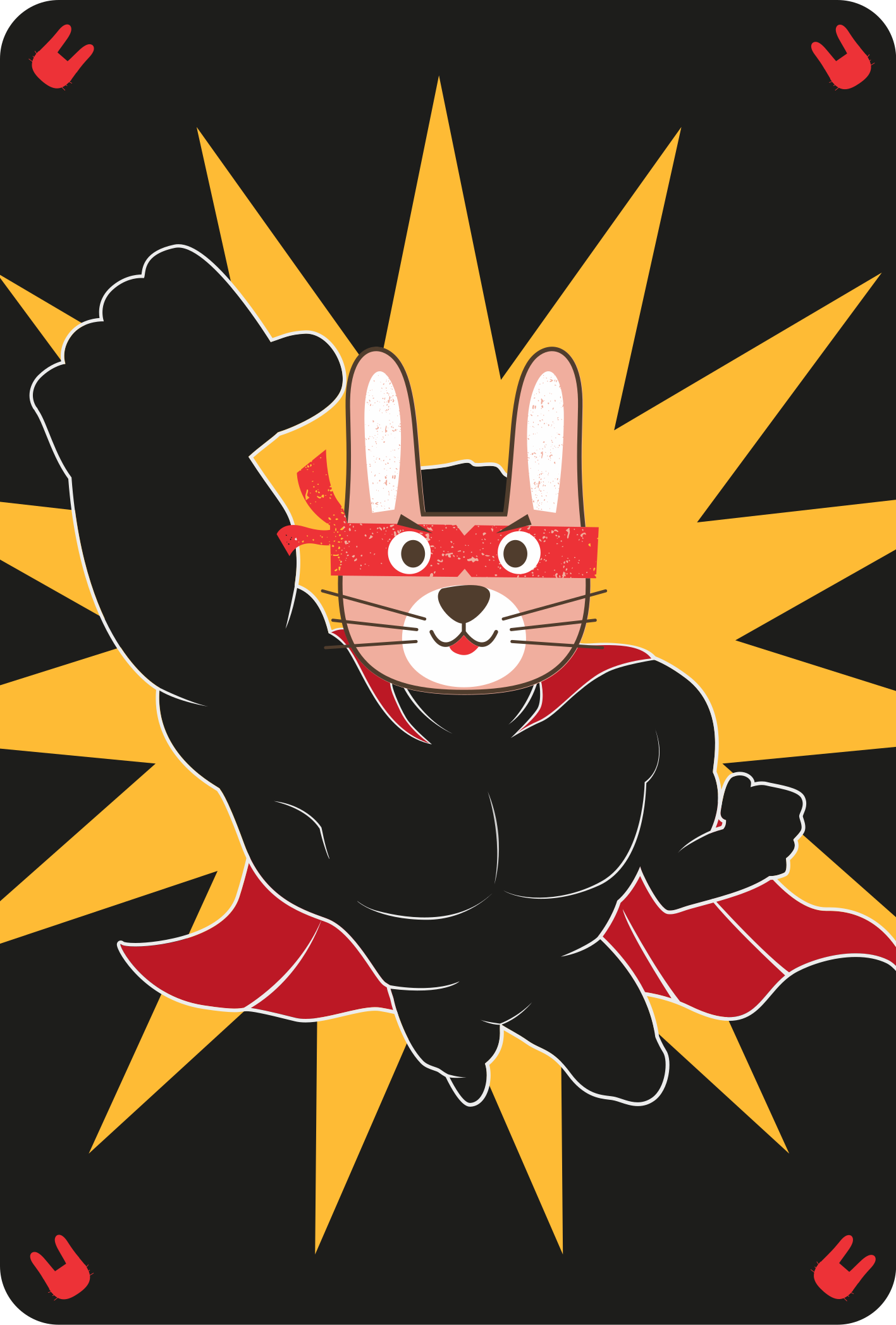 Superhero Bunny Adventure playroom vinyl rug - TenStickers