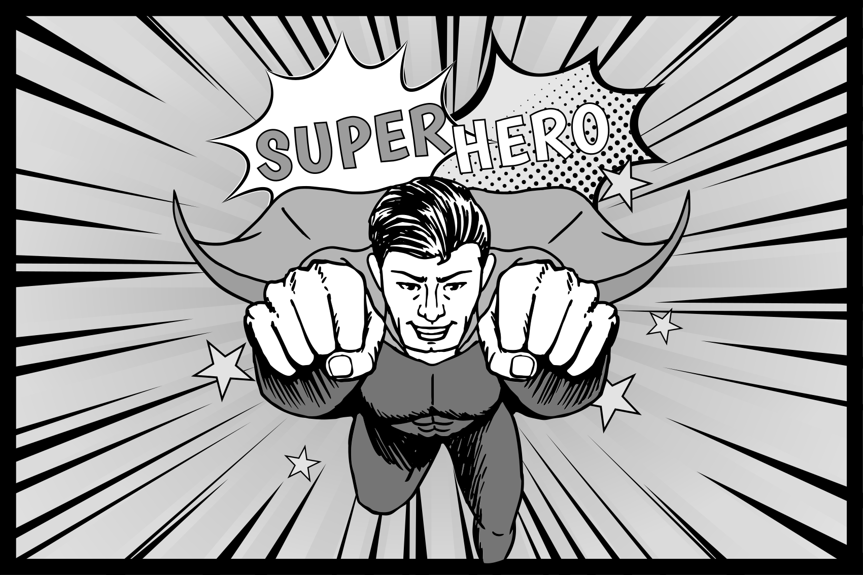 Dynamic Superhero Graphic playroom vinyl rug - TenStickers