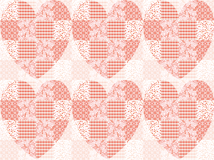 Patterned Heart Overlay entrance hall vinyl rug - TenStickers