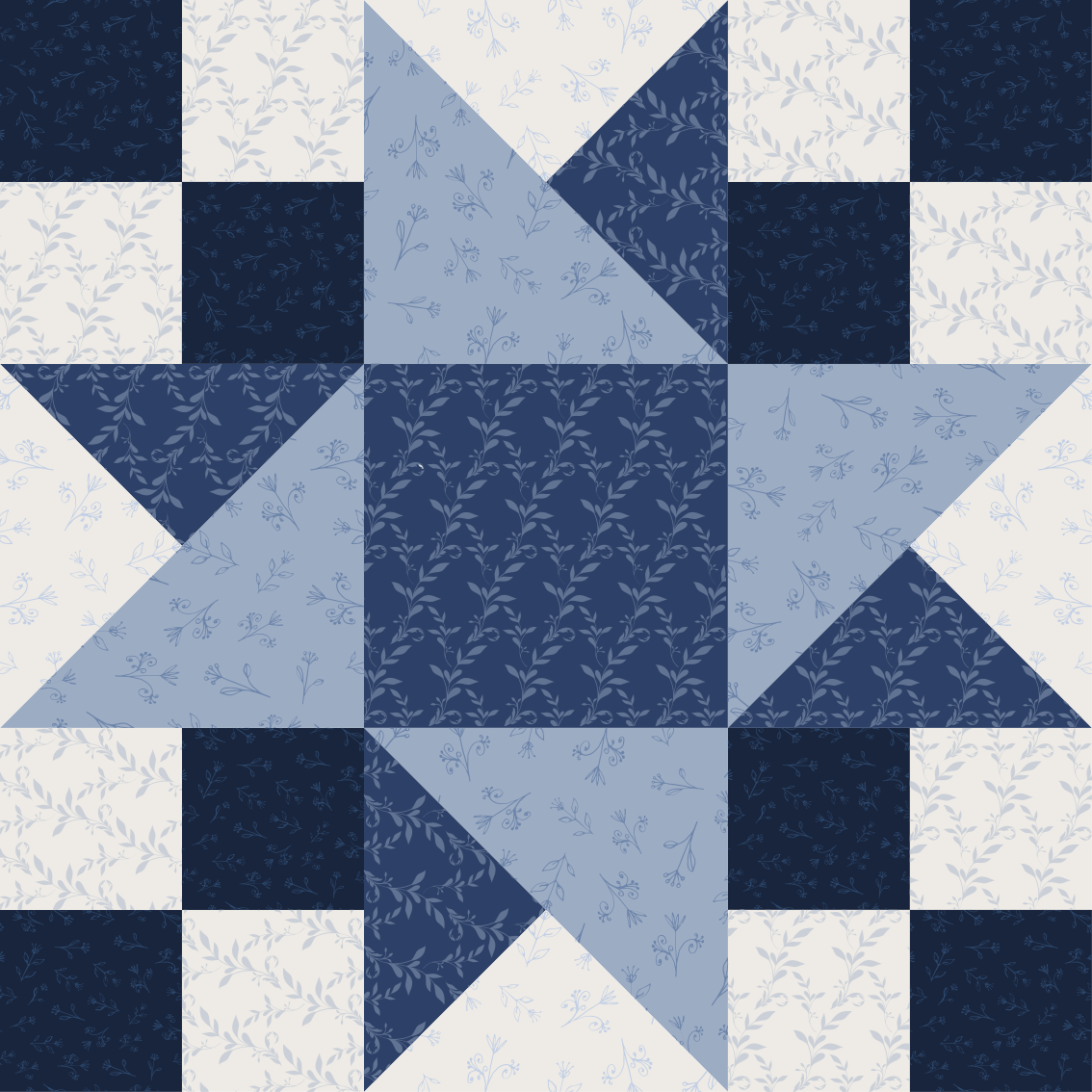 Patchwork Star Pattern geometric vinyl rug - TenStickers