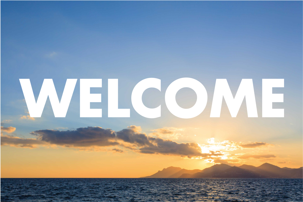 Sunset Greeting Entryway entrance hall vinyl rug - TenStickers