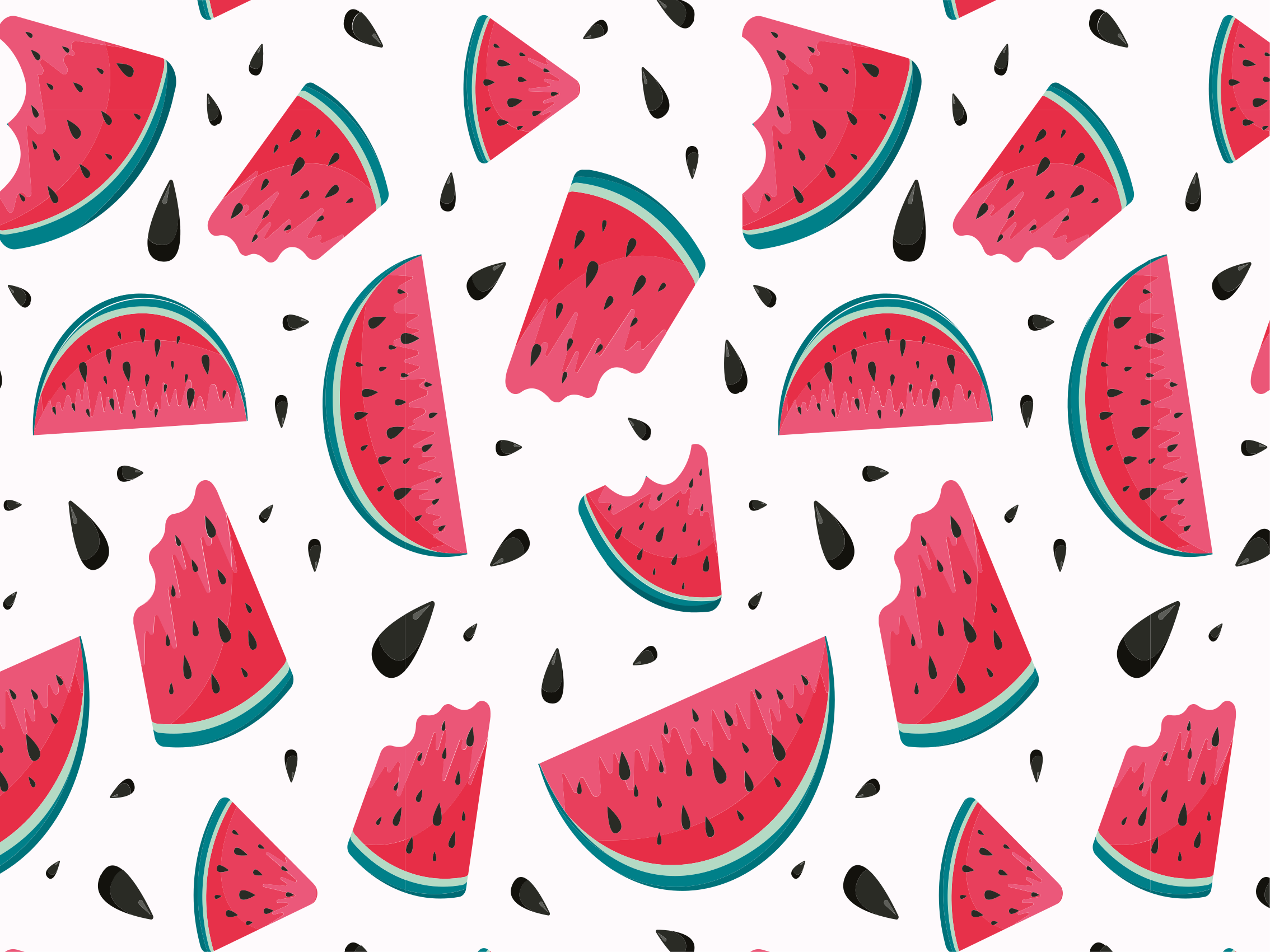 Watermelon Slice Spread playroom vinyl rug - TenStickers
