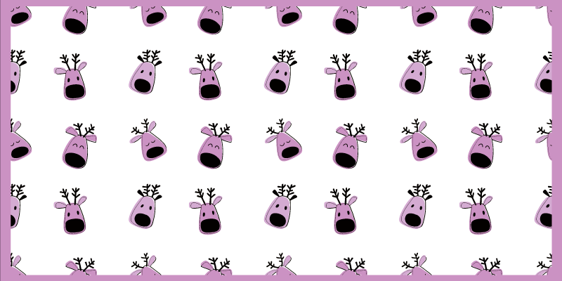 Reindeer Illustrations nursery vinyl rug - TenStickers