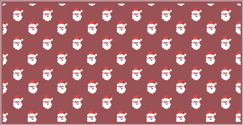 Santa Pattern christmas vinyl rug - TenStickers