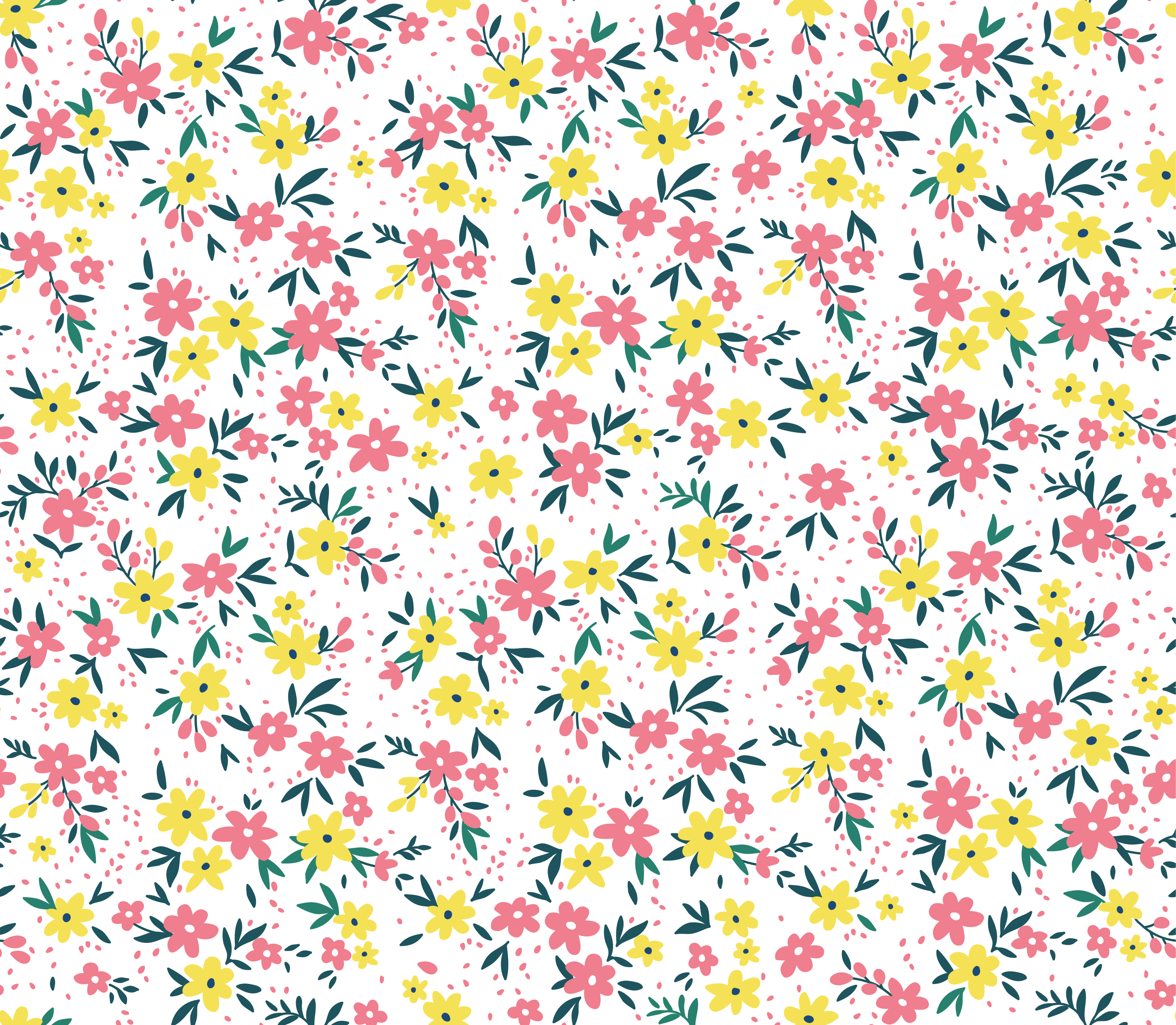 Spring canvas floral vinyl rug - TenStickers