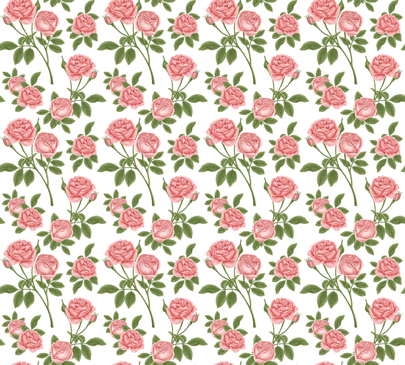 Flowerprint Roses floral rug - TenStickers