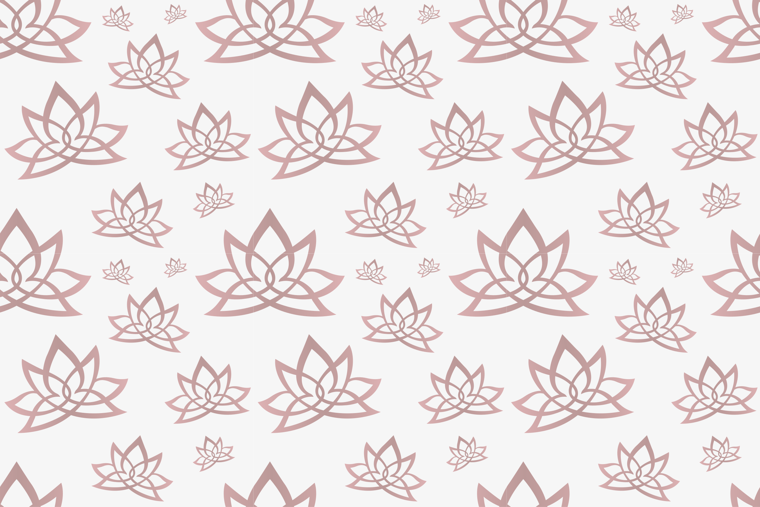 Lotus Symmetry Pattern flower vinyl rug - TenStickers