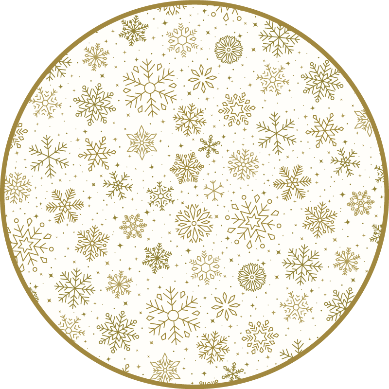 Snowflake pattern Christmas vinyl rug - TenStickers