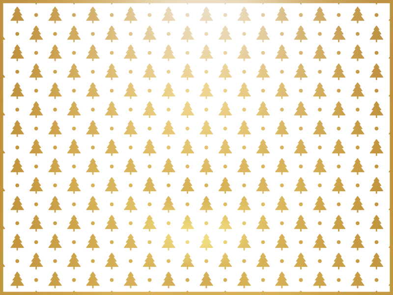 Golden Christmas pine trees Christmas vinyl rug - TenStickers