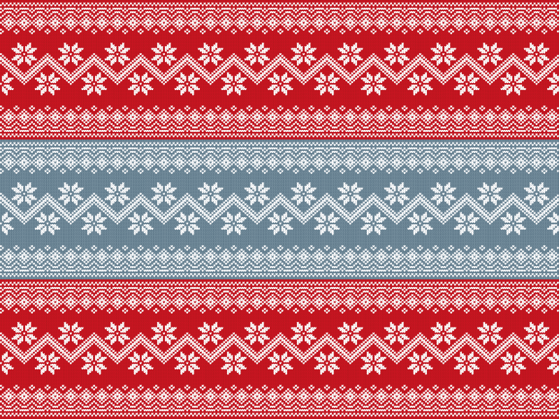 Festive Nordic Pattern christmas vinyl rug - TenStickers