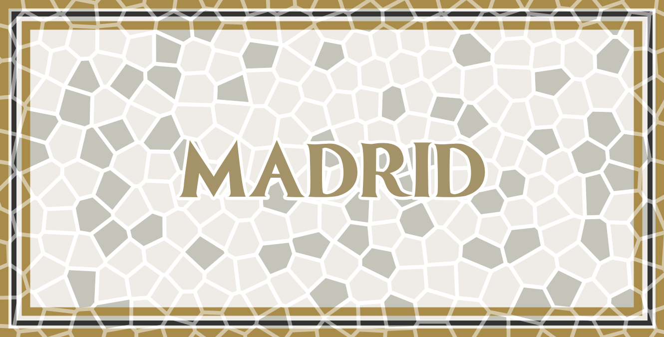 Madrid Geometric Pattern personalized vinyl rug - TenStickers