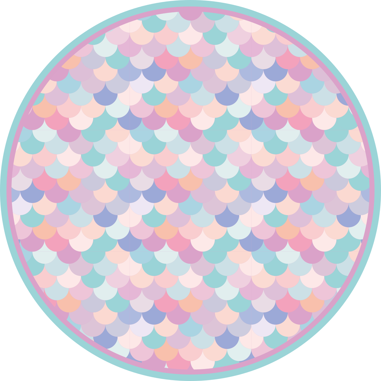 Geometric hanging circles living room rug - TenStickers