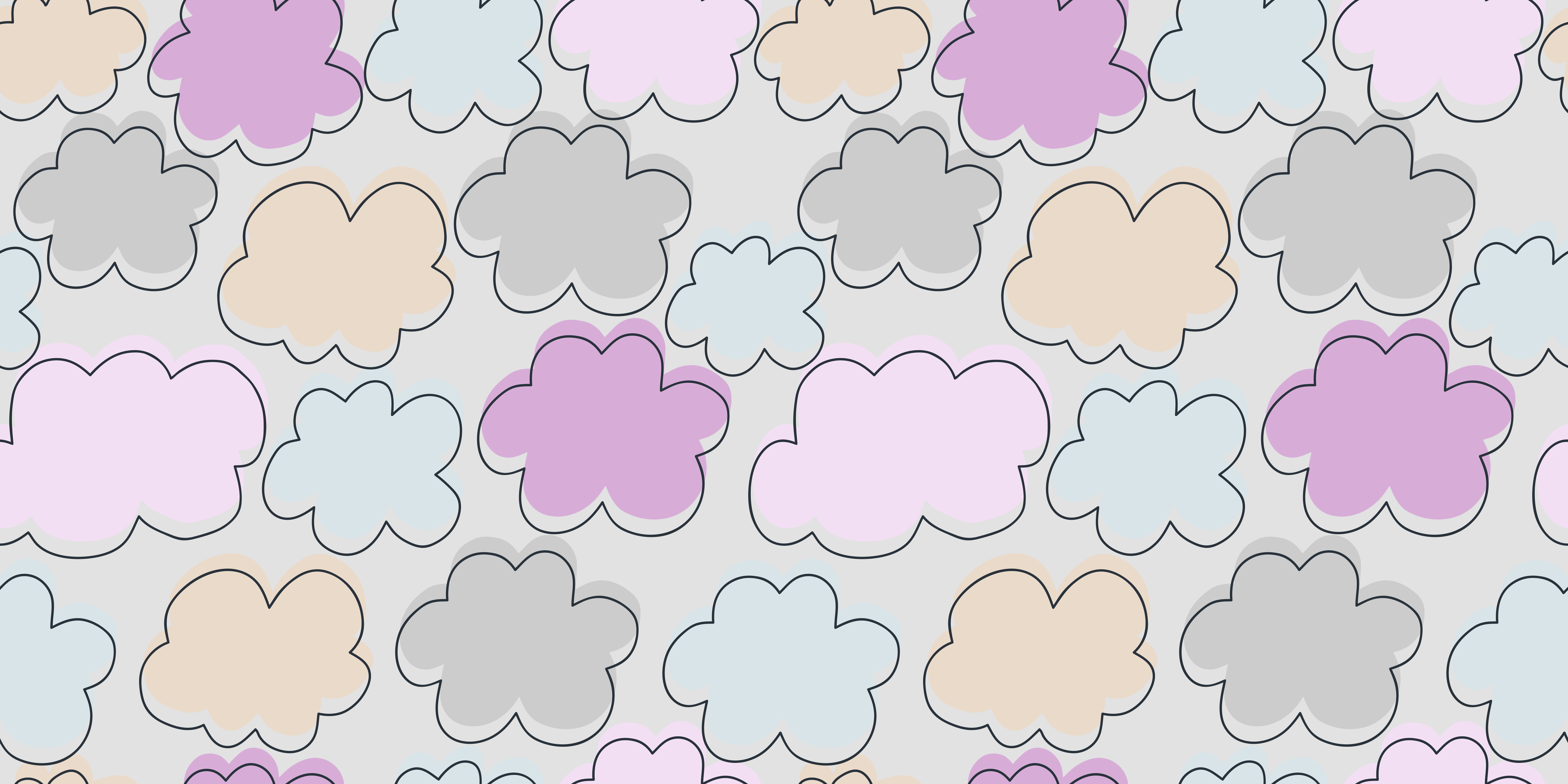 Cloudy Pastel playroom vinyl rug - TenStickers