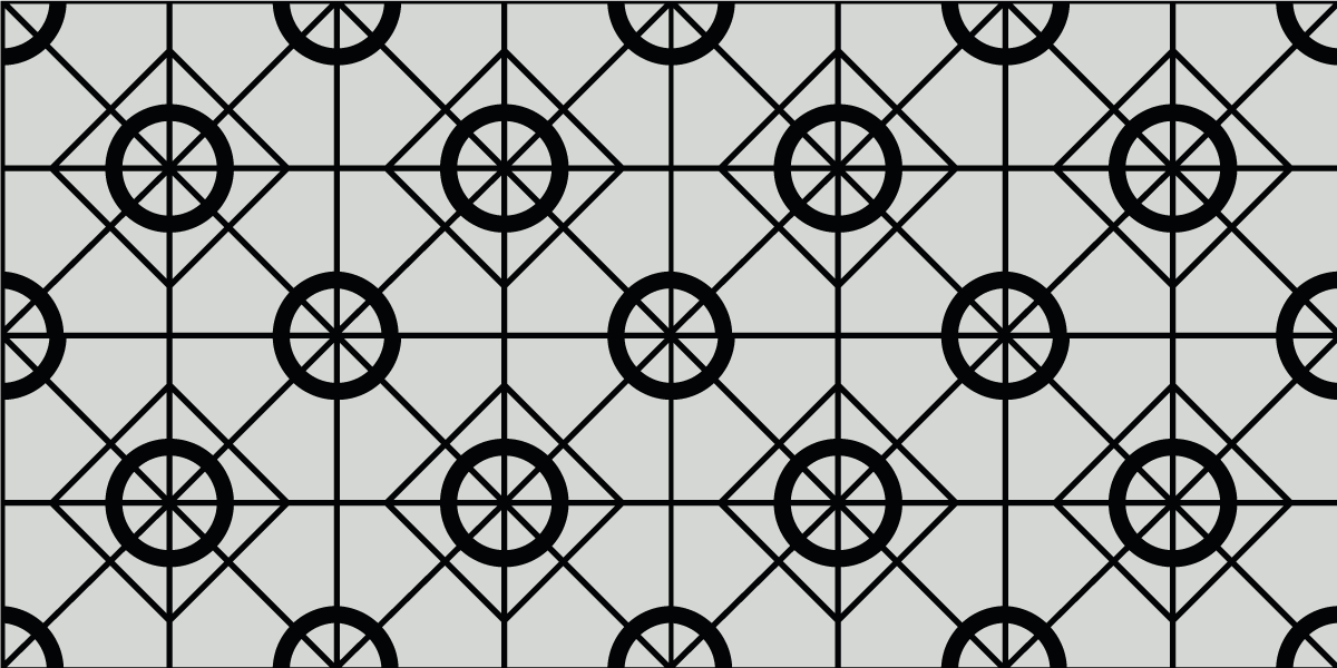 Geometric vinyl rug in stylish patterns - TenStickers