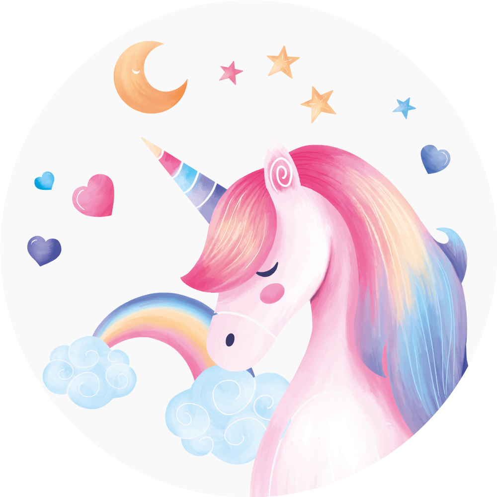Unicorn Fantasy vinyl rug - TenStickers