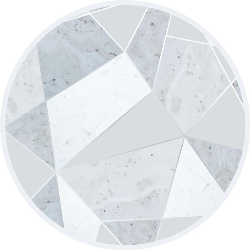 Geometric gray marble vinyl rug - TenStickers