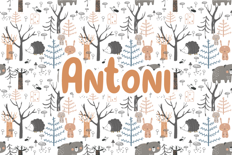 Customized Woodland custom vinyl rug - TenStickers