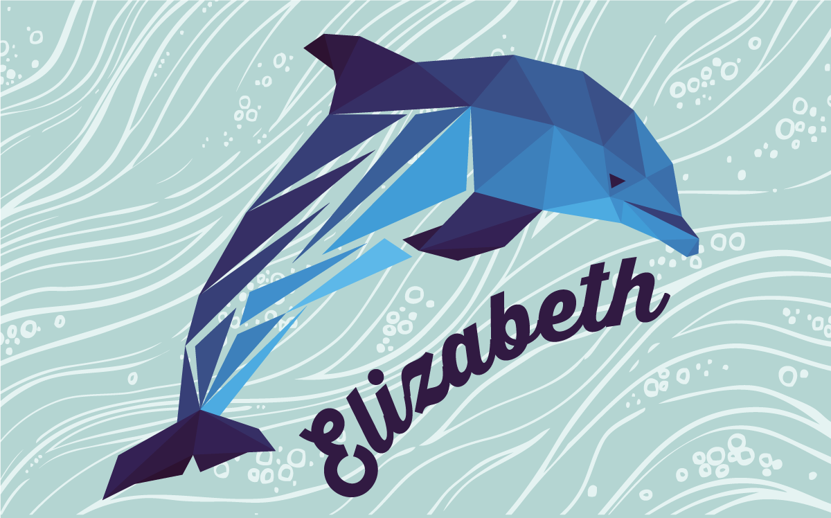 Personalized Dolphin custom vinyl rug - TenStickers