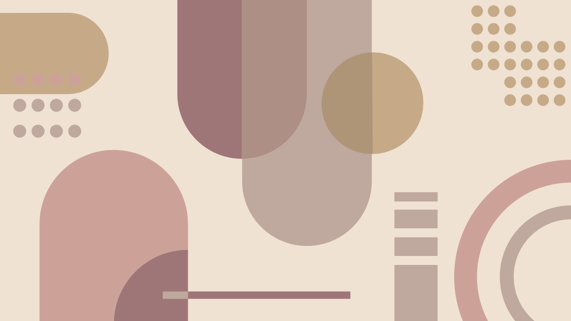 Geometric vinyl rug in harmony of shapes - TenStickers