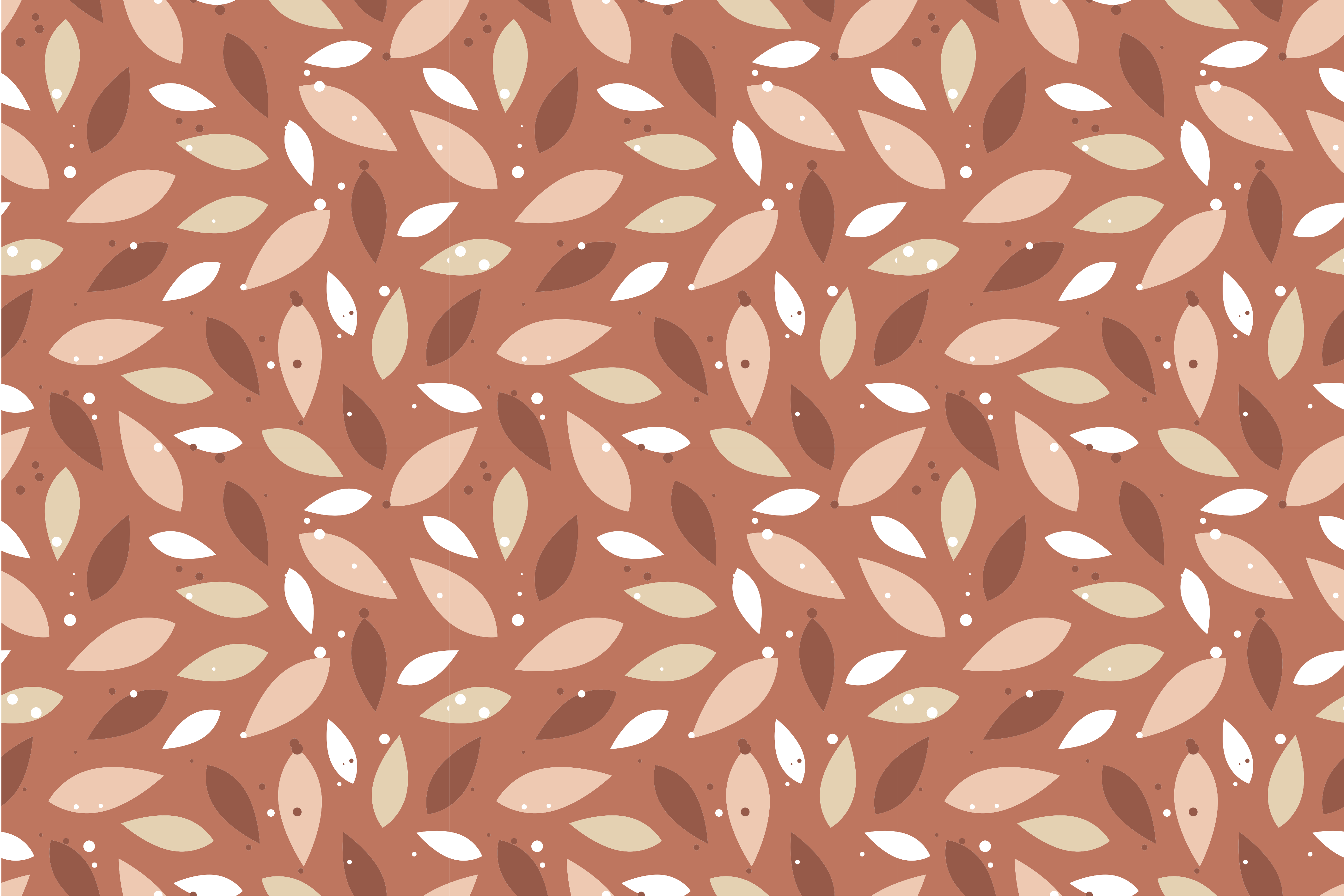 Leafy Pattern flower vinyl rug - TenStickers
