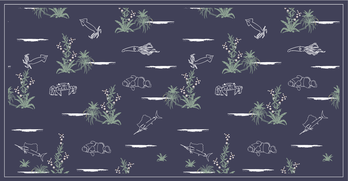 Nature vinyl rug with nature-inspired designs - TenStickers