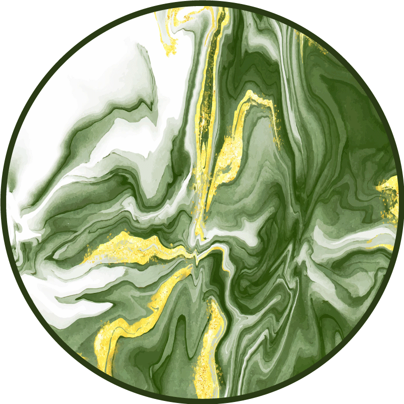 Abstract green art design modern rug - TenStickers