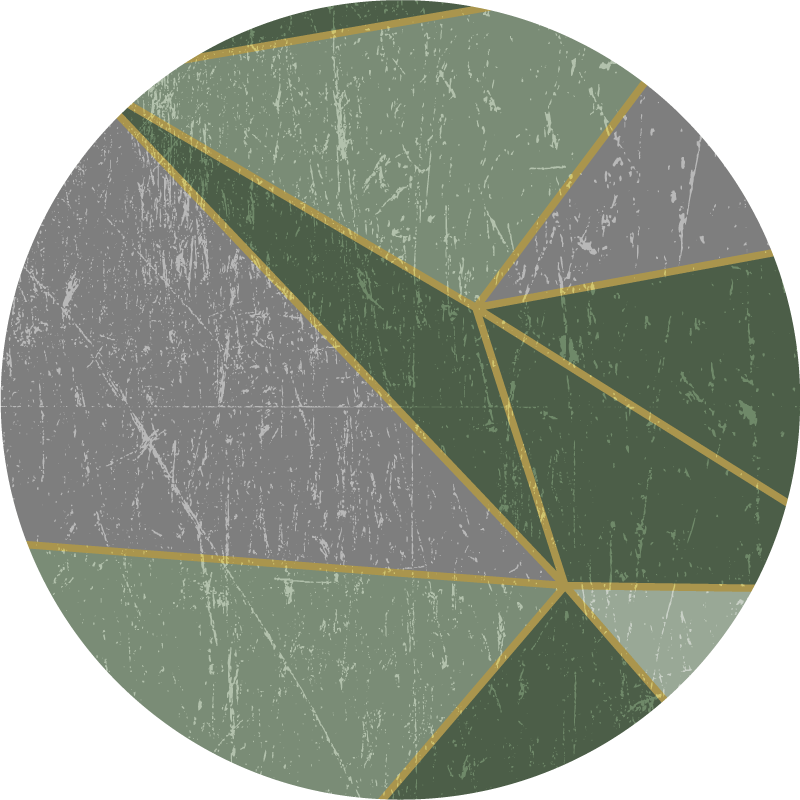 Geometric vinyl rug geometric patterned circle - TenStickers